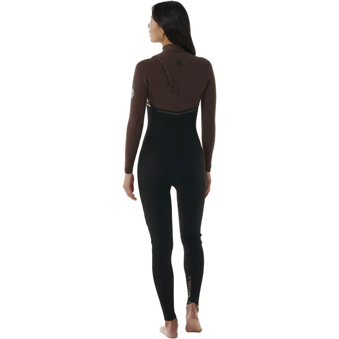 2024 Rip Curl Mujer E-Bomb 3/2mm Zip Free Neopreno 14MWFS - Chocolate Brown